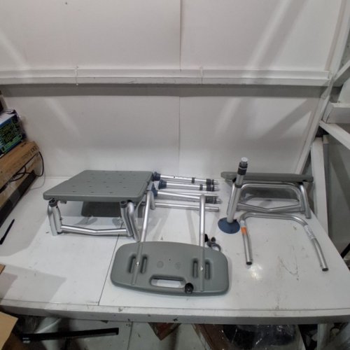 TUB TRANSFER BENCH FOR BATHTUB, ADJUSTABLE SHOWER SEATS FOR ADULTS - 400LBS CAPACITY - WHITE/GREY/SILVER (MODEL: FBL630239) image 2