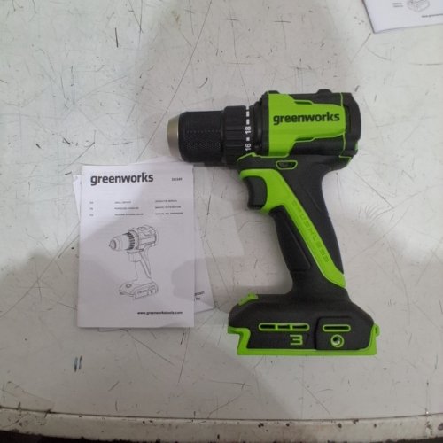 GREENWORKS CORDLESS DRILL DRIVER *TOOL ONLY* - 24 V, 13 MM (1/2") CHUCK - GREEN AND BLACK (MODEL: DD345) image 4
