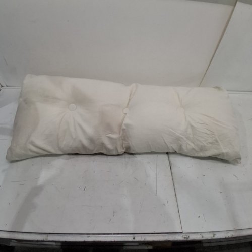 DURABLE TUFTED INDOOR/OUTDOOR BENCH CUSHION - 46" X 17" - CREAM image 2