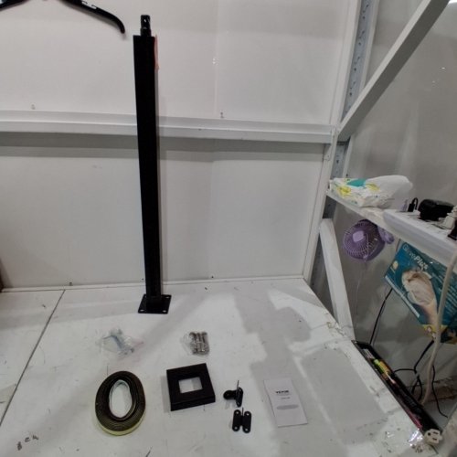 STAINLESS STEEL GLASS MOUNTING CLAMP RAILING FOR 0.39"-0.47" THICKNESS TEMPERED GLASS - 35.83" - BLACK (MODEL: BLLGZ03) image 2
