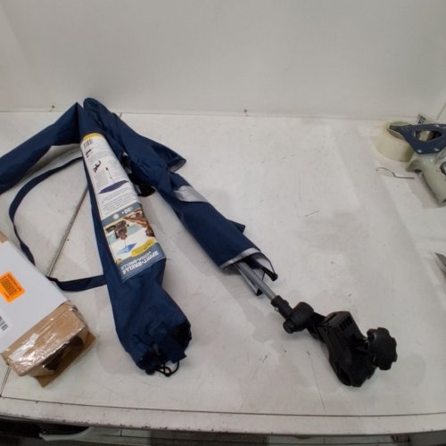 SPORT-BRELLA VERSA-BRELLA SPF 50+ ALL-POSITION ADJUSTABLE UMBRELLA WITH UNIVERSAL CLAMP - 38" X 39" - BLUE (MODEL: 1774862/250131) image 2
