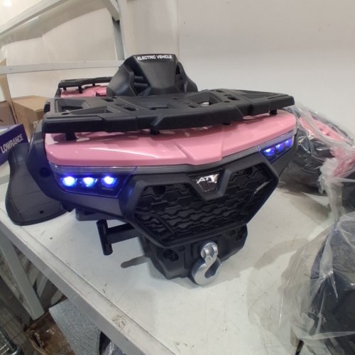 GARVEE CHILDREN'S ELECTRIC RIDE-ON TOY 4-WHEELER ATV - 12 V - BLACK AND PINK (ITEM: STM-918/PTG_335U) image 3