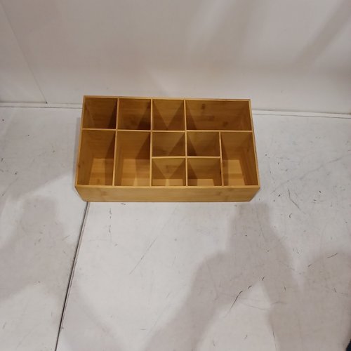 MIND READER CUP AND CONDIMENT COUNTERTOP ORGANIZER - 18" X 9.5" X 6.5" - BAMBOO BROWN image 2