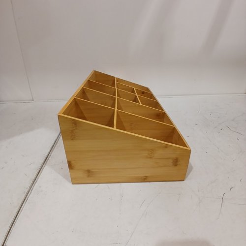 MIND READER CUP AND CONDIMENT COUNTERTOP ORGANIZER - 18" X 9.5" X 6.5" - BAMBOO BROWN image 3