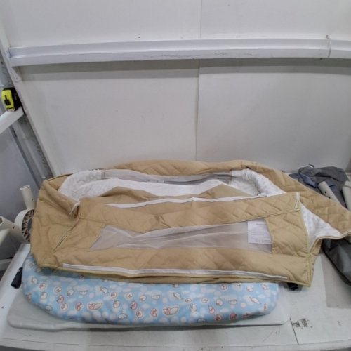 MINOBUB ADJUSTABLE HEIGHTS BABY BASSINET BEDSIDE SLEEPER - 35" X 21" - KHAKI (MODEL: PX001) image 5