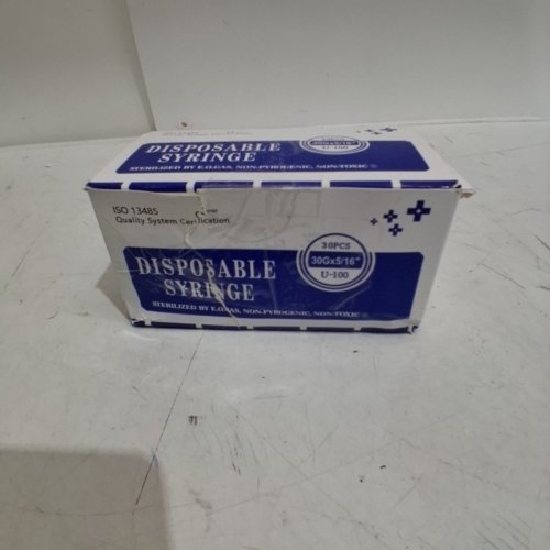 100PK DISPOSABLE SYRINGES FOR INSULIN INDIVIDUALLY SEALED PACKAGE - 1ML - CLEAR image 3