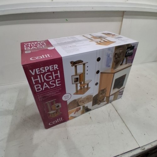 VESPER CAT-IT SCRATCHING POST HIGH TOWER WITH BASE AND CONDO - WALNUT (52045) image 4