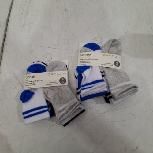 12PK GEORGE BABY BOYS' SPORT CREW SOCKS - ASSORTED image 2