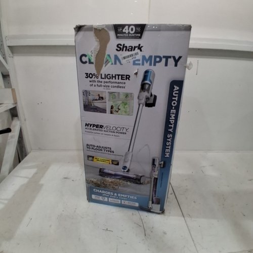 SHARK CLEAN & EMPTY CORDLESS STICK VACUUM & AUTO-EMPTY SYSTEM, SELF CLEANING BRUSHROLL, HEPA FILTRATION - WHITE/BLUE - (MODEL:BU3521C) image 11