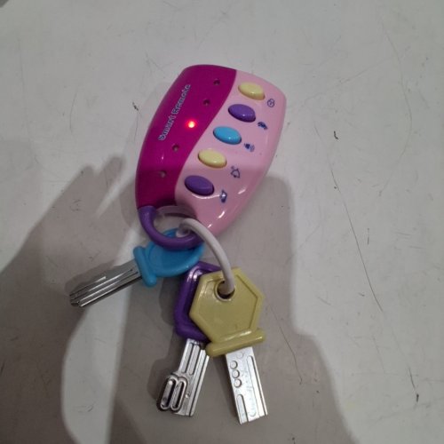 KIDS BATTERY TOY CAR KEY REMOTE - PINK/YELLOW (ITEM: 1025) image 2