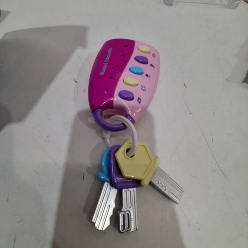 KIDS BATTERY TOY CAR KEY REMOTE - PINK/YELLOW (ITEM: 1025) image 4