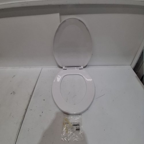 CENTOCO HEAVY DUTY PLASTIC ELONGATED TOILET SEAT - 18.5" - WHITE (MODEL: DS1600-001) image 2