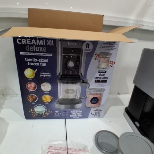 NINJA CREAMI DELUXE 11-IN-1 DIGITAL FROZEN TREAT MAKER - MAKES 24OZ PINTS - SILVER (MODEL: NC501C) image 6