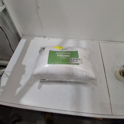 2PK GO GREEN POLYESTER PILLOWS - QUEEN SIZE - WHITE image 2