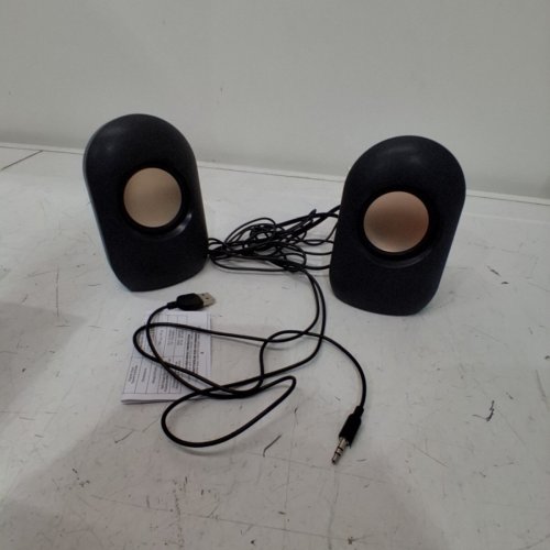2PK ONN. USB STEREO SPEAKERS - 5FT USB CABLE - BLACK image 2