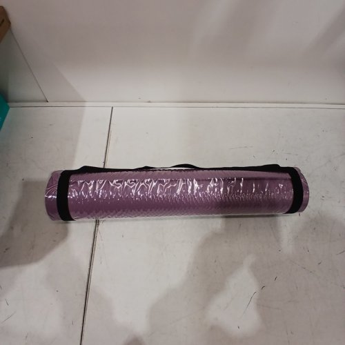 AMAZON BASICS TPE EXERCISE YOGA MAT WITH CARRYING STRAP - 73.6" X 24" X 1/4" - PURPLE (MODEL: AMZ3) image 2