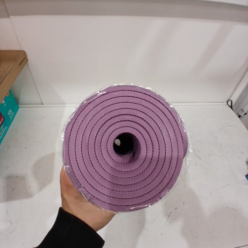 AMAZON BASICS TPE EXERCISE YOGA MAT WITH CARRYING STRAP - 73.6" X 24" X 1/4" - PURPLE (MODEL: AMZ3) image 3