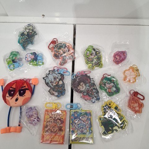 16PK ASSORTED ANIME KEYCHAINS - MULTICOLOR image 2