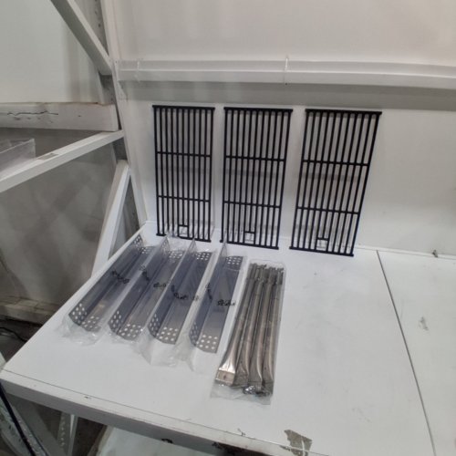 GRILL REPLACEMENT PART KIT FOR KITCHEN AID WITH GRATES, TUBE AND HEAT PLATES - SILVER/DARK GREY (MODEL: 720-0733) image 3