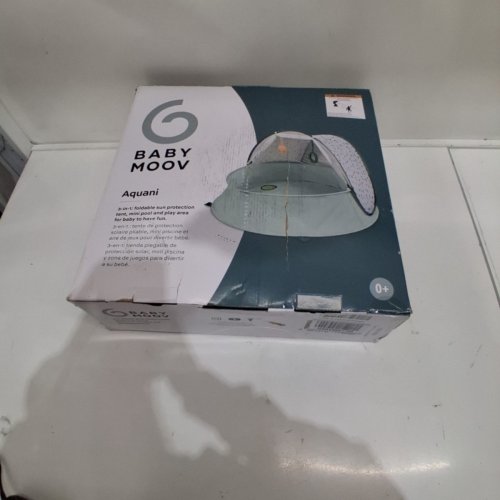 BABYMOOV 3-IN-1 AQUANI ANTI-UV BABY BEACH TENT & PADDLING POOL - GREEN image 2