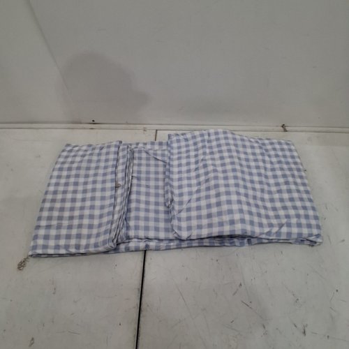2PC GINGHAM CHECKERED BEDDING SET - TWIN - BLUE AND WHITE image 5