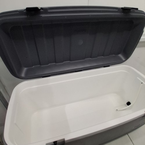 IGLOO QUICK & COOL SUPERTOUGH POLAR INSULATED XL COOLER WITH REINFORCED HINGES - 120QT, FITS 188 CANS - DARK GREY image 4