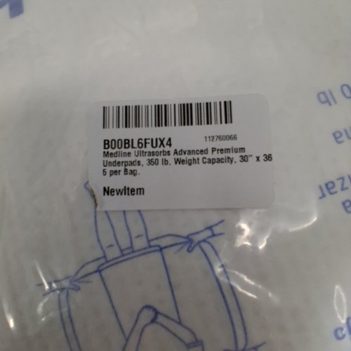 5PK MEDLINE ULTRASORBS DRYPADS - 30" X 36" - WHITE image 4