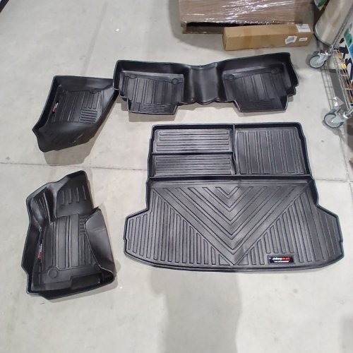 4PC JDAYMAT TPE ALL-WEATHER FLOOR MAT & CARGO/TRUNK LINER SET FOR CHEVROLET BLAZER 2019-25 MODELS - BLACK image 2