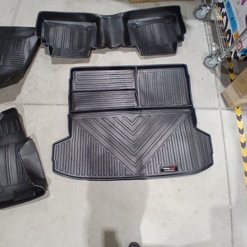 4PC JDAYMAT TPE ALL-WEATHER FLOOR MAT & CARGO/TRUNK LINER SET FOR CHEVROLET BLAZER 2019-25 MODELS - BLACK image 4