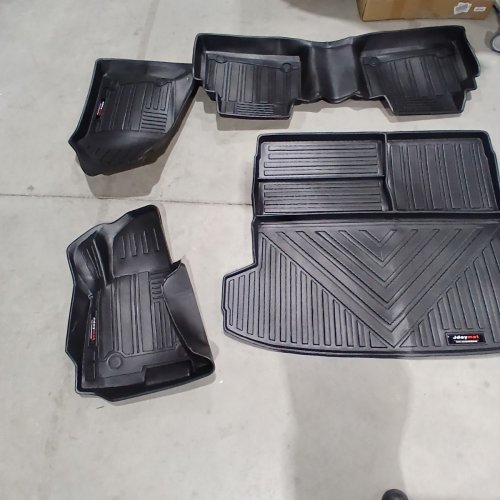 4PC JDAYMAT TPE ALL-WEATHER FLOOR MAT & CARGO/TRUNK LINER SET FOR CHEVROLET BLAZER 2019-25 MODELS - BLACK image 5