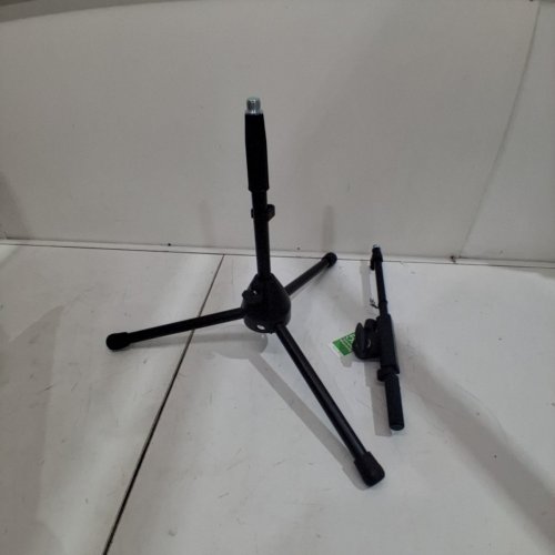 K&M STANDS 259-BLACK LOW LEVEL MICROPHONE STAND WITH TELESCOPIC BOOM ARM - 16" TO 25" - BLACK (MODEL: 25900-500-55) image 3