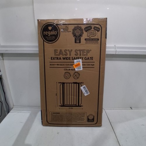 REGALO EASY STEP EXTRA WIDE SAFETY GATE - 29-49" X 30" - BLACK (MODEL: 1164 EB DS) image 5