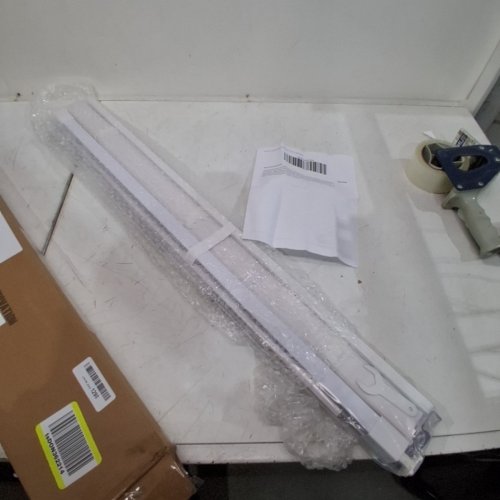 HESTIA NO DRILL CORDLESS ROOM DARKENING VINYL MINI BLINDS - 18" X 50" - WHITE image 2