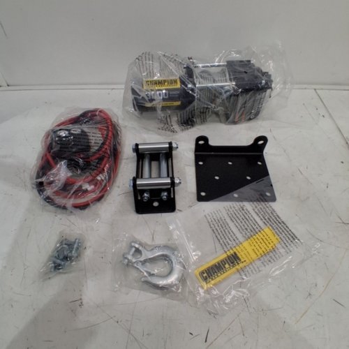CHAMPION POWER EQUIPMENT POWER WINCH KIT WITH 3000LB CAPACITY - 1.3HP, 12V DC - BLACK (MODEL: 13004) image 2