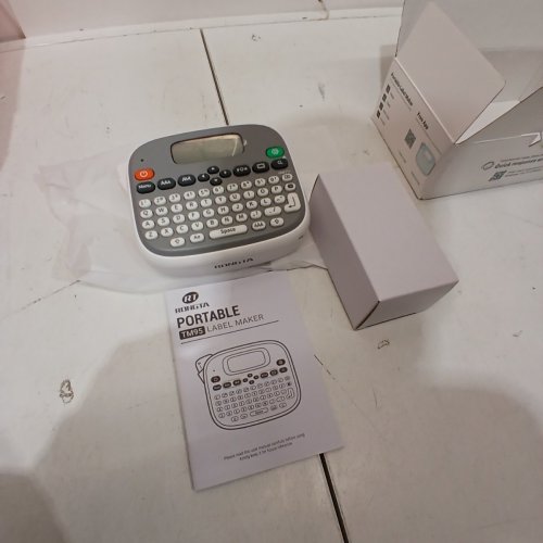 RONGTA LABEL MAKER MACHINE WITH QWERTY KEYBOARD - 12MM PORTABLE LABELER - GREY (MODEL: TM95) image 3