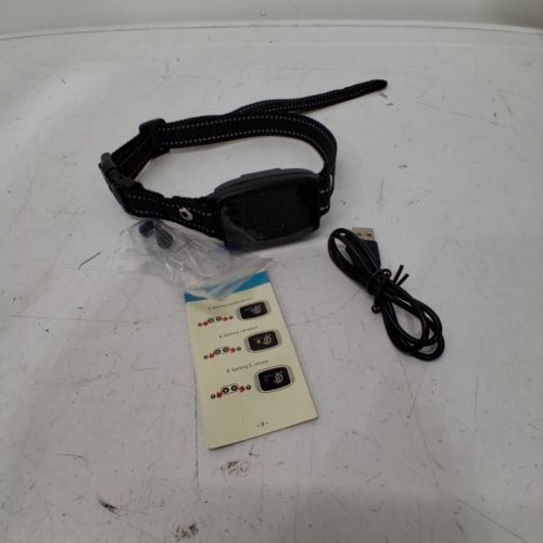 MASKRED DOG TRAINING COLLAR WITH NO SHOCK MODE AND VIBRATION MODES - ONE SIZE - BLACK image 3