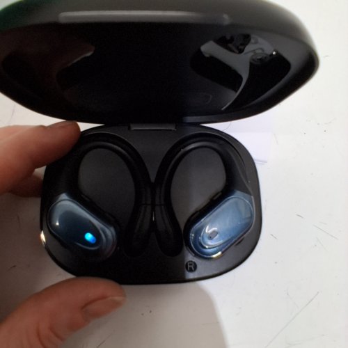 ANINUALE WATERPROOF TRUE WIRELESS BLUETOOTH EARPHONES / EARBUDS / HEADPHONES WITH DIGITAL DISPLAY - BLACK - (MODEL: BX17) image 2