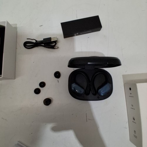 ANINUALE WATERPROOF TRUE WIRELESS BLUETOOTH EARPHONES / EARBUDS / HEADPHONES WITH DIGITAL DISPLAY - BLACK - (MODEL: BX17) image 3