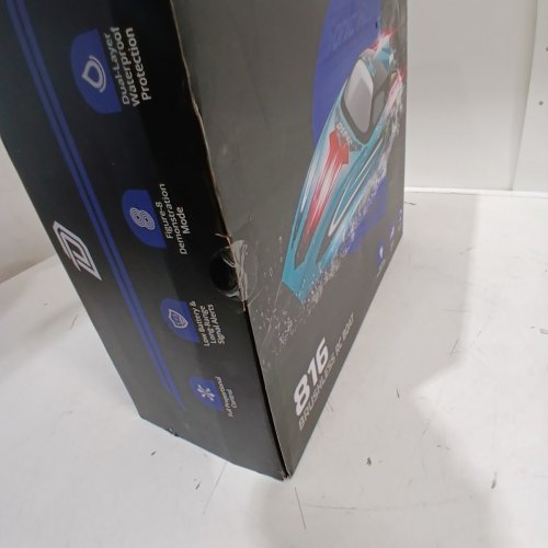 DEERC 816 BRUSHLESS HIGH SPEED REMOTE CONTROL SELF-RIGHTING RC BOAT - 34MPH/19"/11.1V BATTERY - BLUE - (MODEL: HJ816) image 4