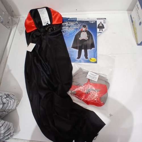 4PC BOYS PARTYHOLIC BLOOD THIRSTY VAMPIRE COSTUME SET - ONE SIZE - BLACK / RED image 2