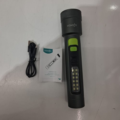 VAVOFO RECHARGEABLE ALUMINUM ALLOY FLASHLIGHT - BLACK (MODEL: KM-LV010) image 4