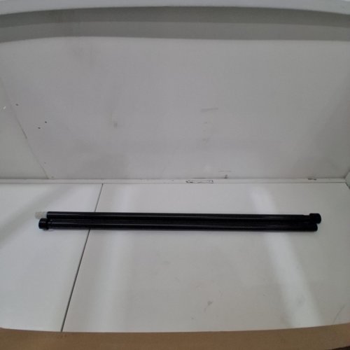 UMBRA CAPPA 1" DRAPERY CURTAIN ROD W/ MATCHING FINIALS, BRACKETS & HARDWARE - 66" - 120" -BLACK image 2