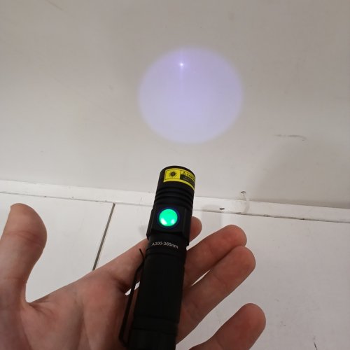 DARKBEAM UV FLASHLIGHT 375NM, RECHARGEABLE ULTRAVIOLET LED LIGHT - BLACK (MODEL: A300) image 2