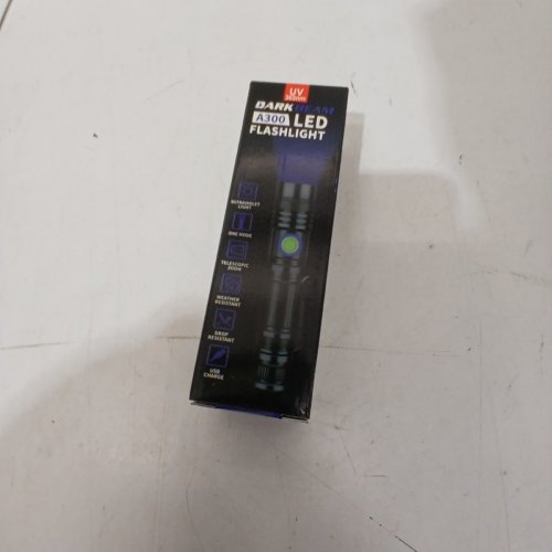 DARKBEAM UV FLASHLIGHT 375NM, RECHARGEABLE ULTRAVIOLET LED LIGHT - BLACK (MODEL: A300) image 4