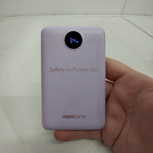 VEEKTOMX MINI POWER BANK - 10000 MAH - PURPLE (MODEL: VT103) image 3