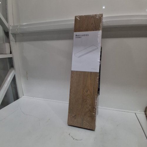 2PK BALLUCCI FLOATING SHELVES WITH INVISIBLE BRACKETS - 25.3" X 7" X 3.5" - NATURAL OAK (MODEL: HAFS02NO-2N) image 2