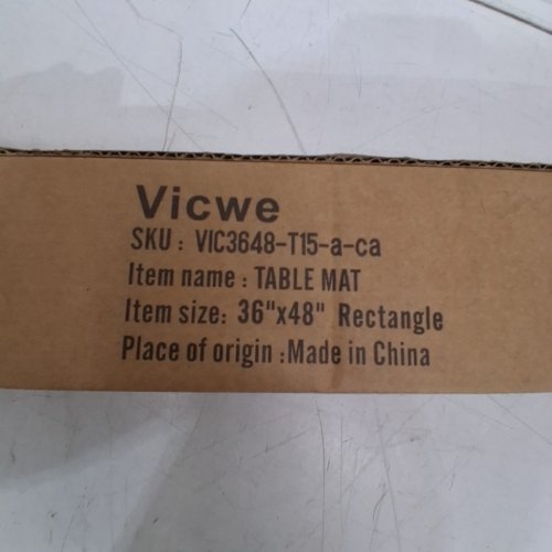 VICWE FROSTED THICK PLASTIC TABLE COVER PROTECTOR - 36" X 48" - FROSTED (MODEL: VIC3648-T15-A-CA) image 4