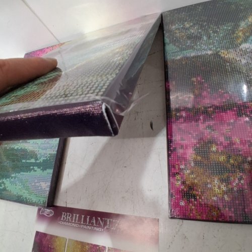 3PC ARTSKILLS BRILLIANT ART DIAMOND PAINTING STRETCHED CANVASES - 7" X 14" EACH (MODEL: 1690755) image 4