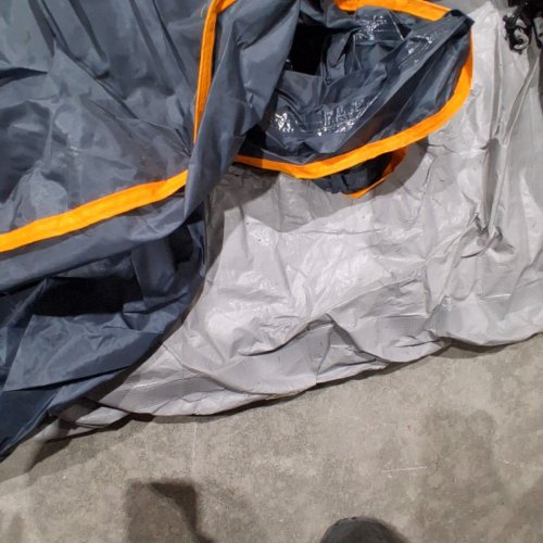 4-PERSON UNP STRAIGHT WALL CABIN TENT WITH RAINFLY - GREY / ORANGE (MODEL: UNP-8772-GY) image 3