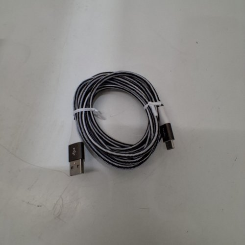 2PK HEYDAY 5V BRAIDED HIGH SPEED CHARGING USB-A TO USB-C CABLE - 10FT - WHITE/BROWN image 2
